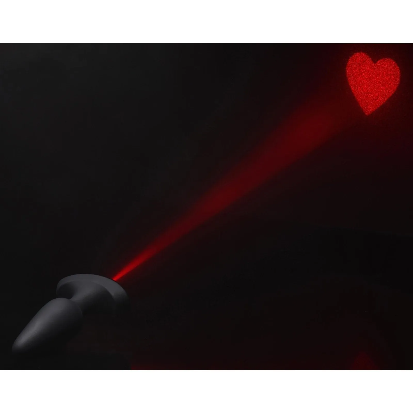 28x Laser Heart Silicone Anal Plug With Remote &ndash