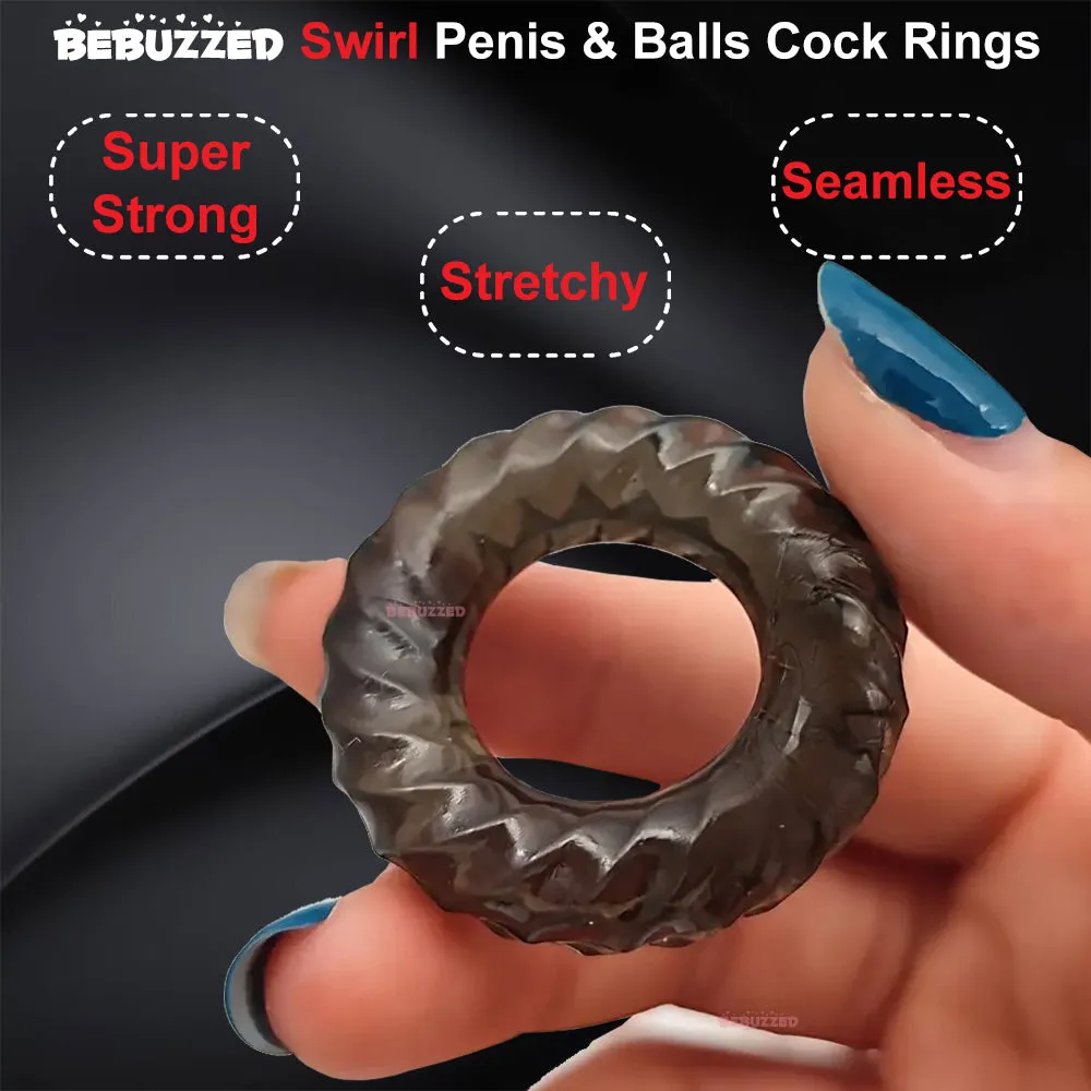 3 Cock Rings Thick Strong Stretchable Penis Balls Ring Couples Erection Enhancer