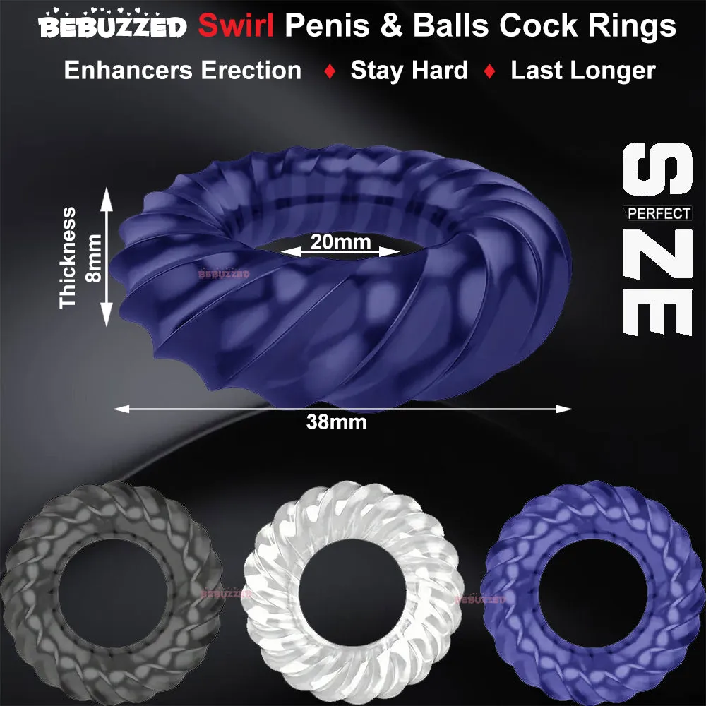 3 Cock Rings Thick Strong Stretchable Penis Balls Ring Couples Erection Enhancer