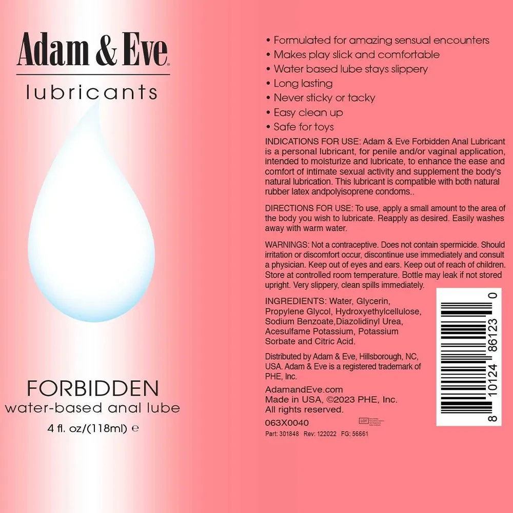 Adam & Eve Forbidden Water-Based Anal Lubricant