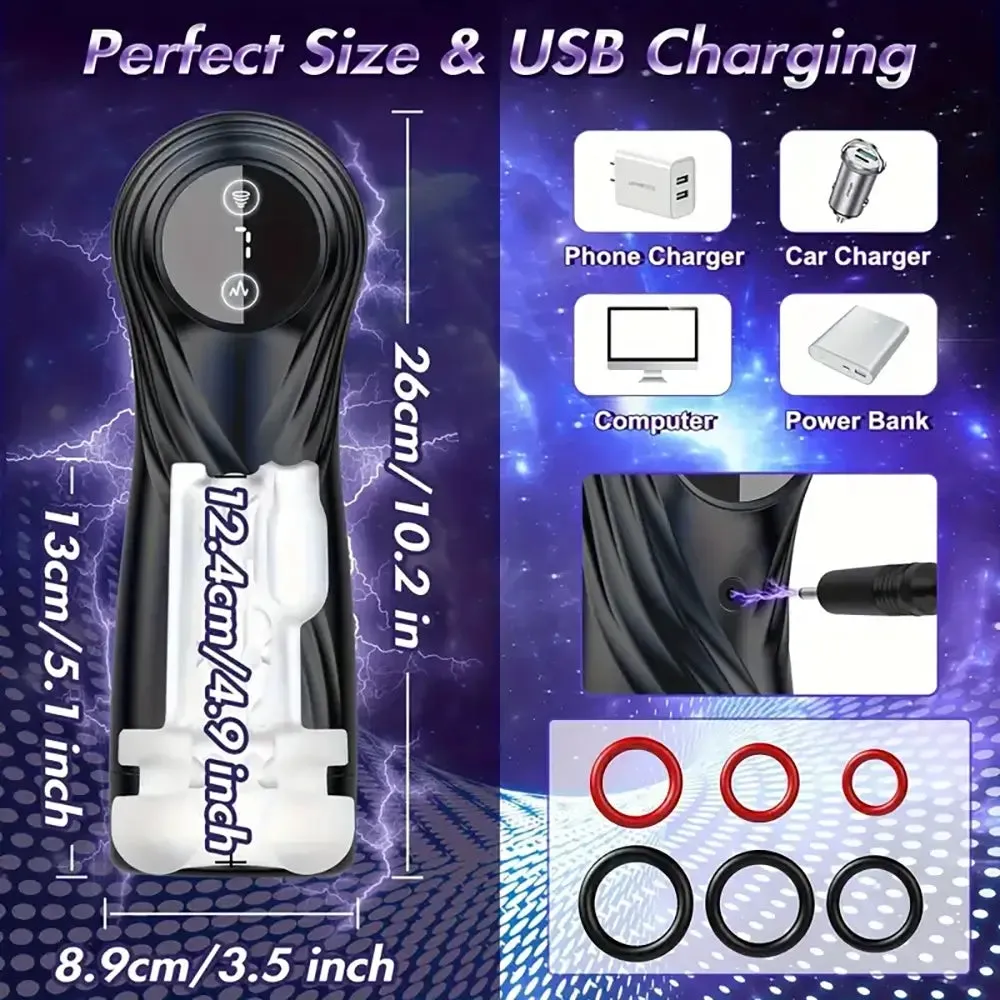 Automatic Sucking Vibrating 7 Modes Exhaust Male Masturbator