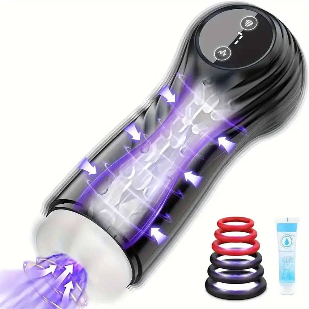 Automatic Sucking Vibrating 7 Modes Exhaust Male Masturbator