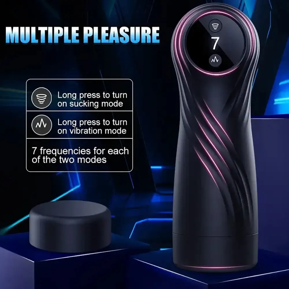 Automatic Sucking Vibrating 7 Modes Exhaust Male Masturbator