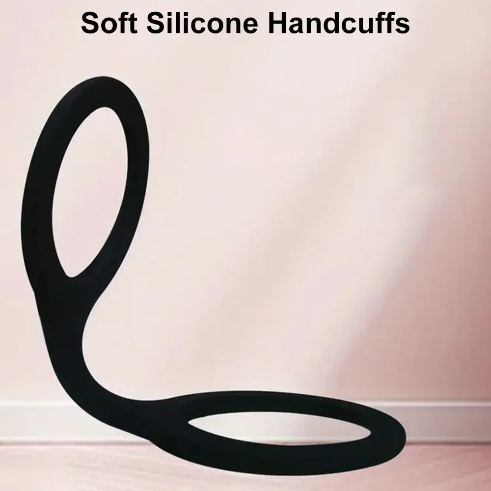 BDSM Silicone Handcuffs Unisex Bondage Restraints Fetish Hand Cuffs