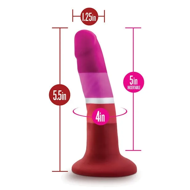 Blush Novelties - Avant P3 Lesbian Pride Beauty Silicone Dong Realistic Dildo 5.5 (Multi Colour)