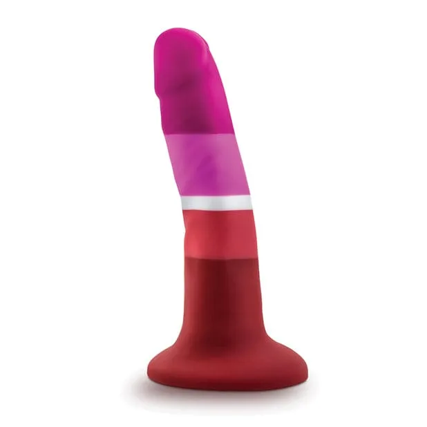 Blush Novelties - Avant P3 Lesbian Pride Beauty Silicone Dong Realistic Dildo 5.5 (Multi Colour)