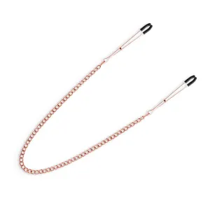 Bound Tweezer Nipple Clamps. Rose Gold