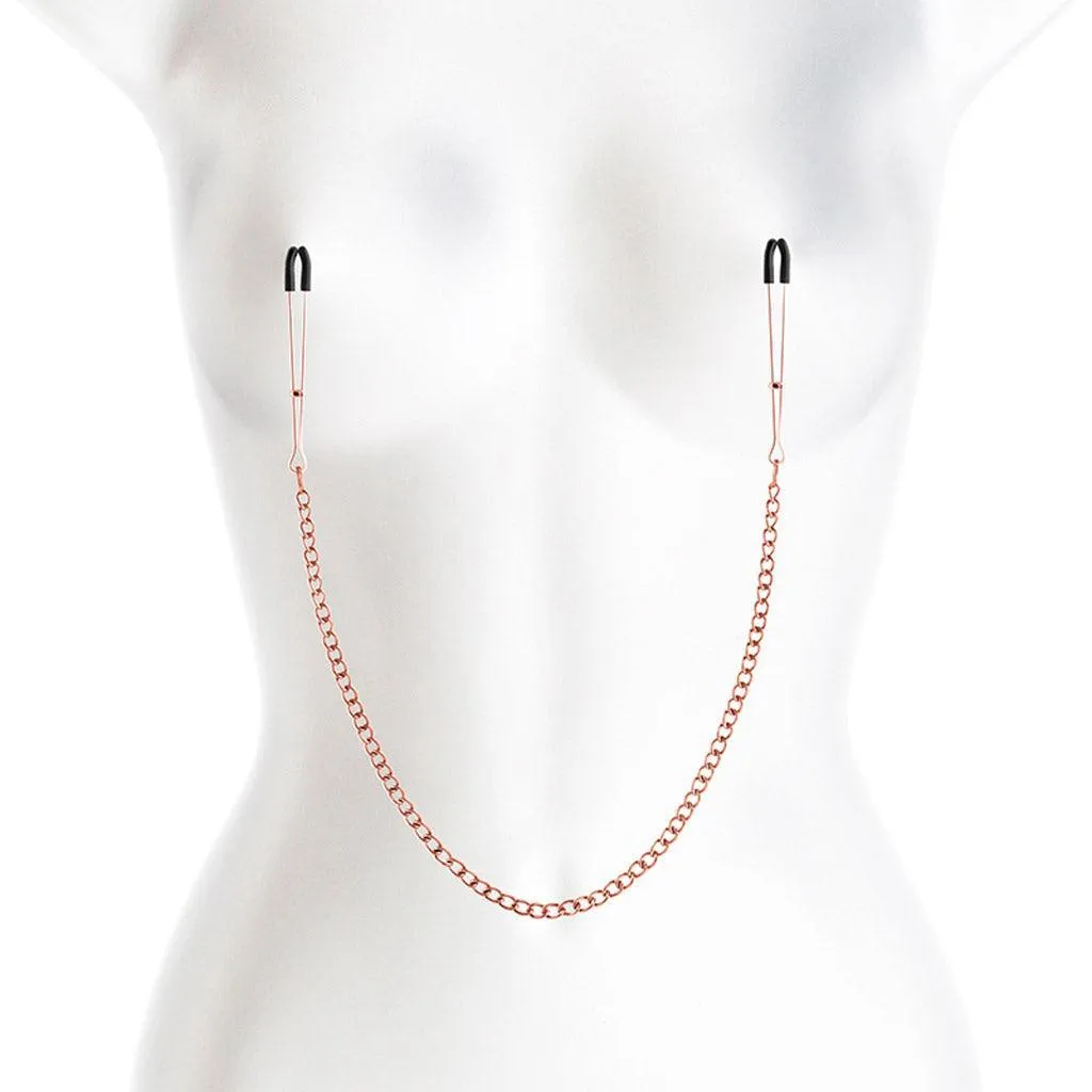 Bound Tweezer Nipple Clamps. Rose Gold
