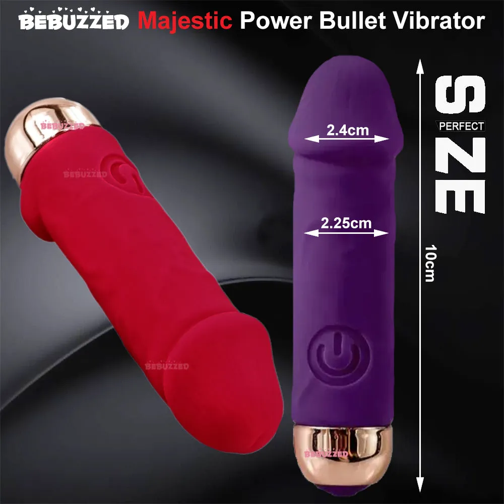 Bullet Vibrator Realistic Dual Layer Silicone Rechargeable Clitoral Stimulator