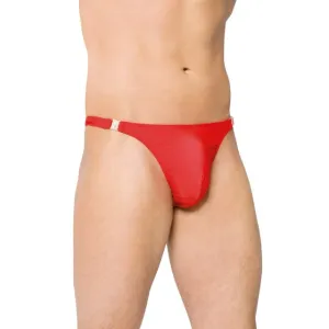 Chilot tanga bărbați SOFTLINE Thong 4432. lenjerie sexy cu cleme ușor de desfăcut. culoare roșu. mărime M