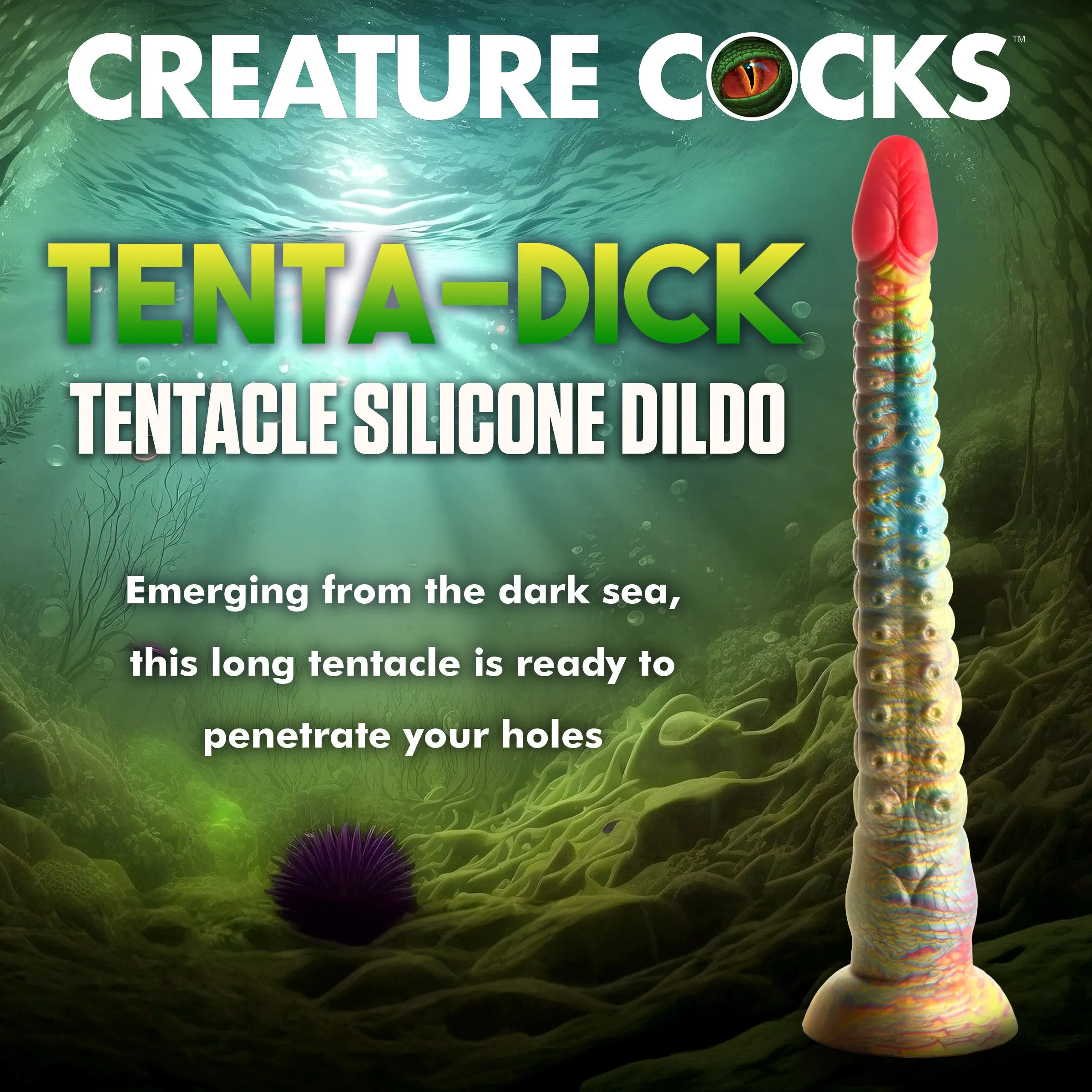 Creature Cocks Tenta-Dick Tentacle Suction Cup Dildo Anal Snake Giant Sex Toy
