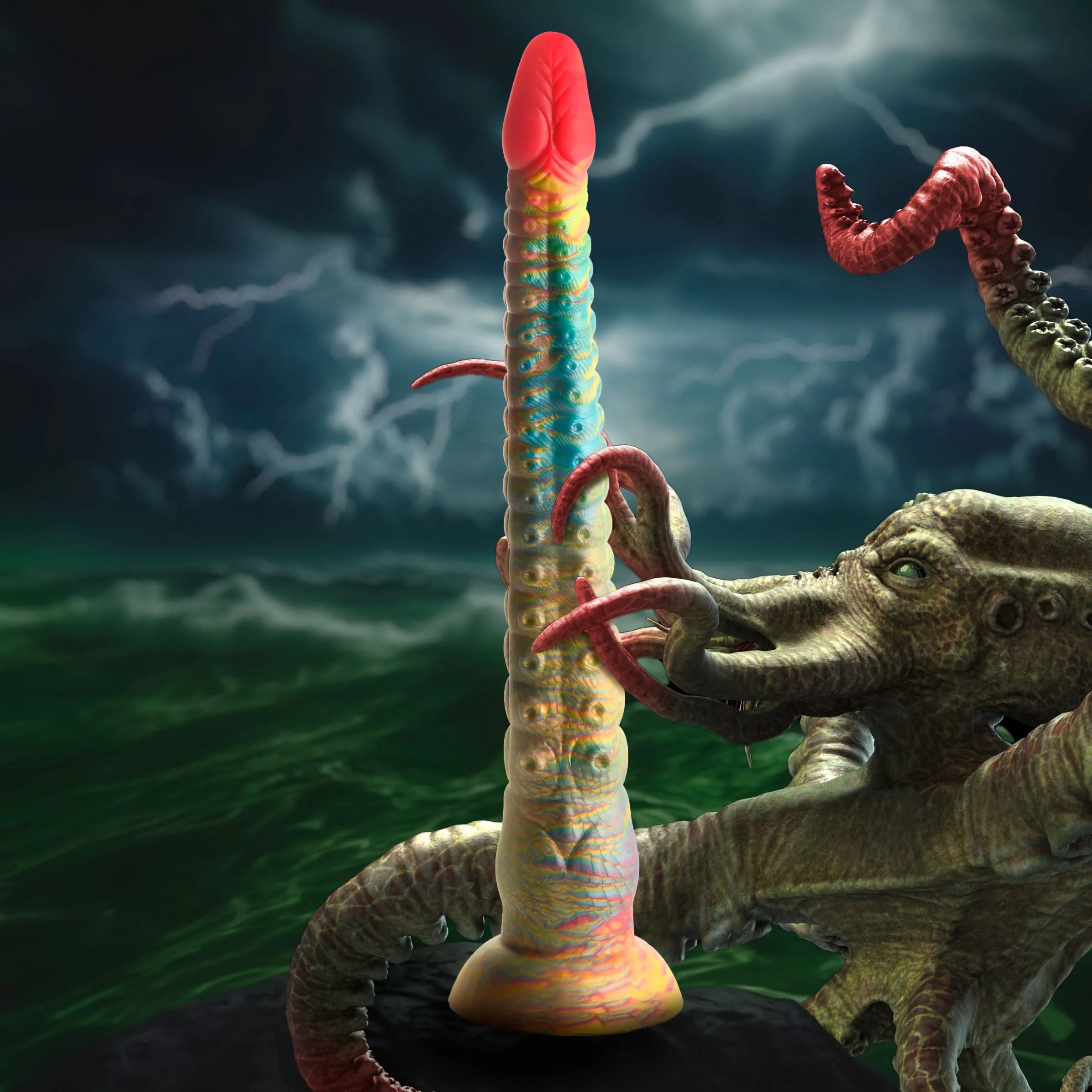 Creature Cocks Tenta-Dick Tentacle Suction Cup Dildo Anal Snake Giant Sex Toy