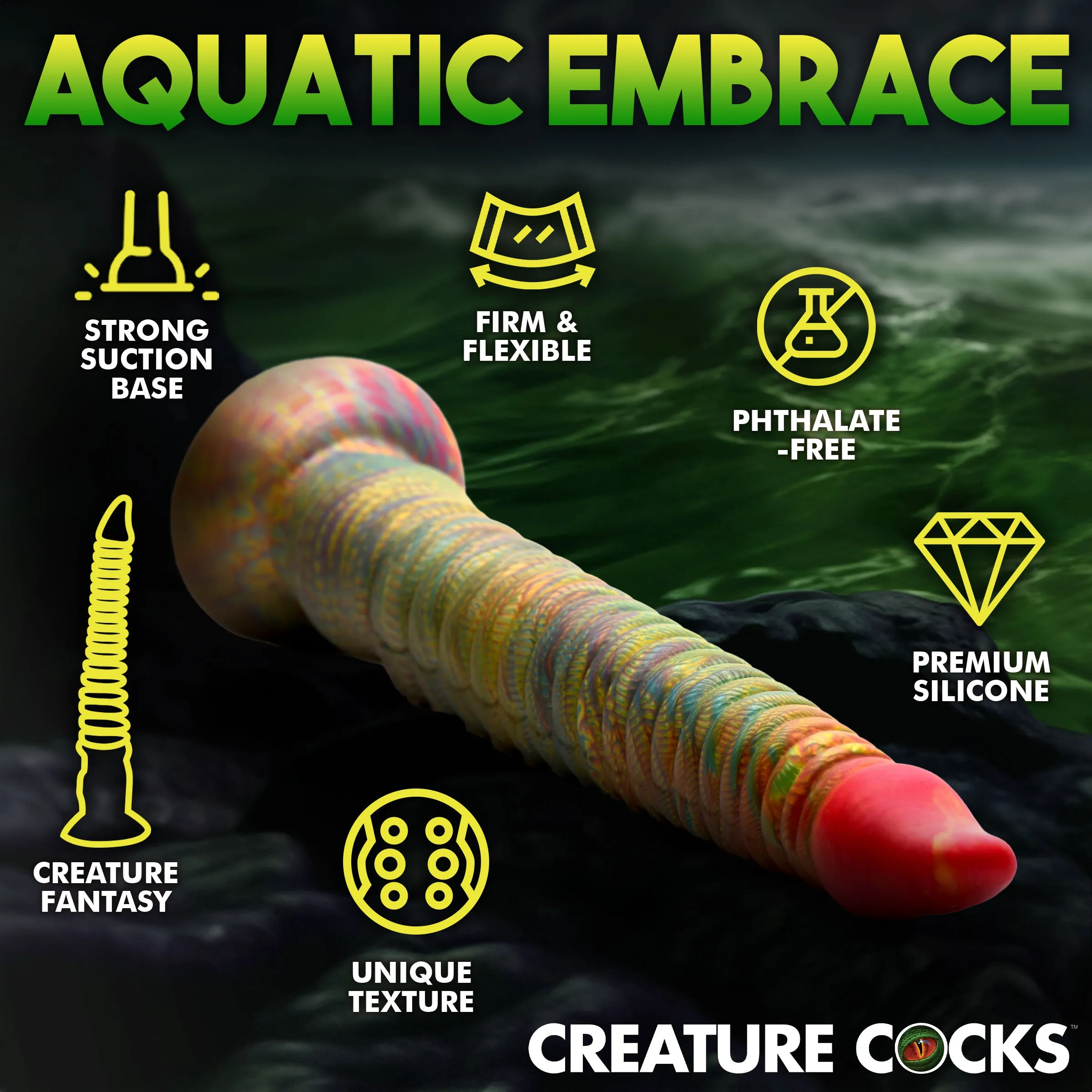 Creature Cocks Tenta-Dick Tentacle Suction Cup Dildo Anal Snake Giant Sex Toy