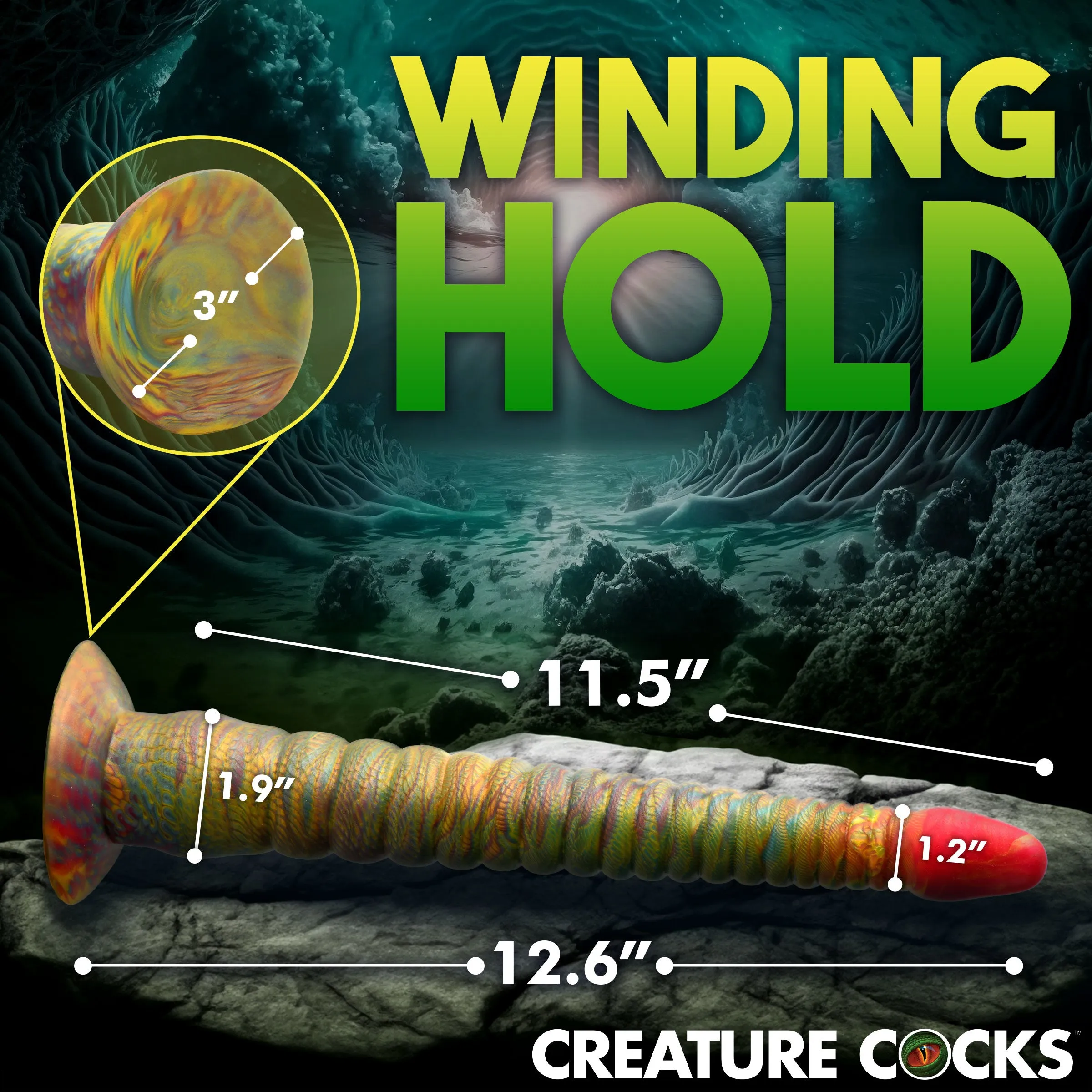 Creature Cocks Tenta-Dick Tentacle Suction Cup Dildo Anal Snake Giant Sex Toy
