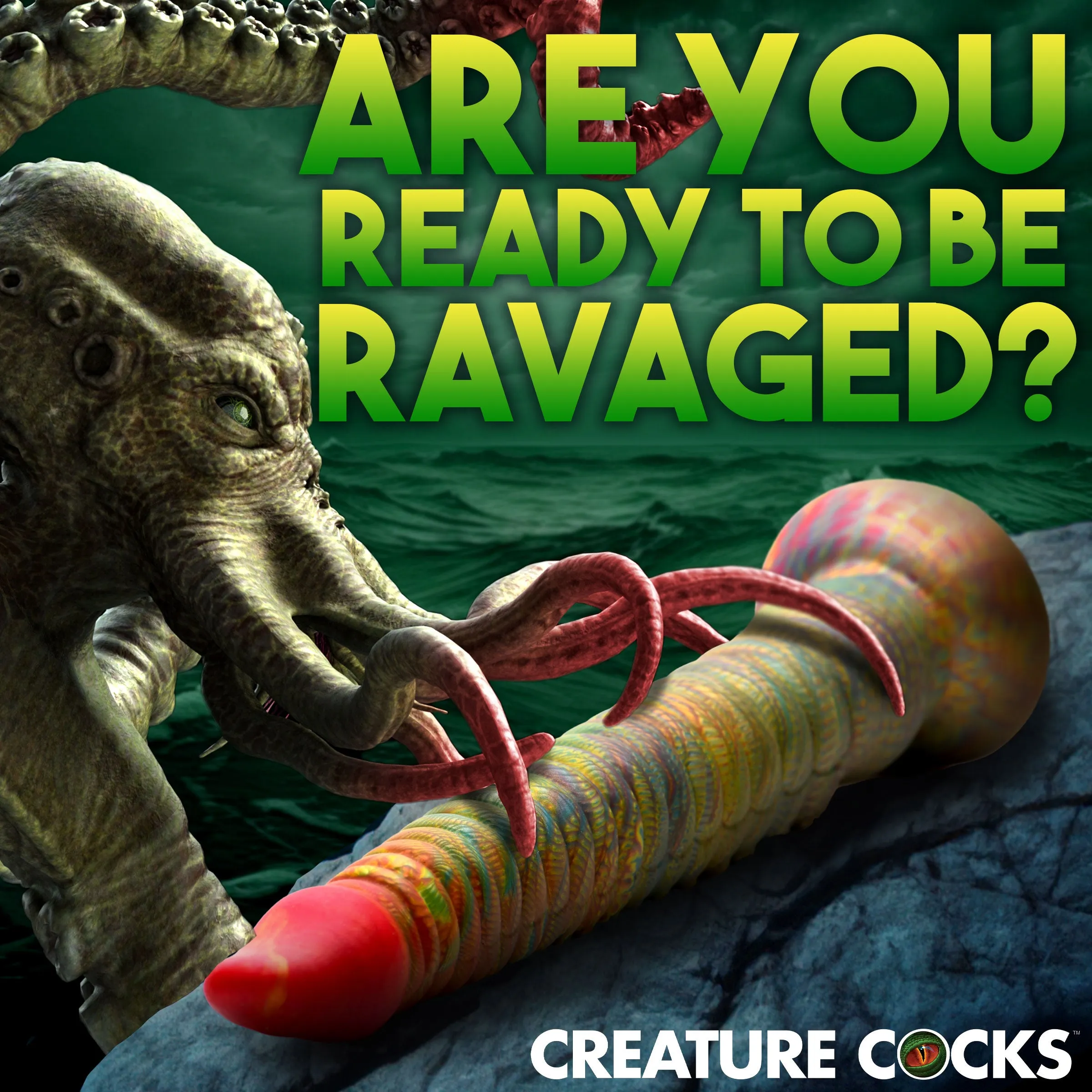 Creature Cocks Tenta-Dick Tentacle Suction Cup Dildo Anal Snake Giant Sex Toy