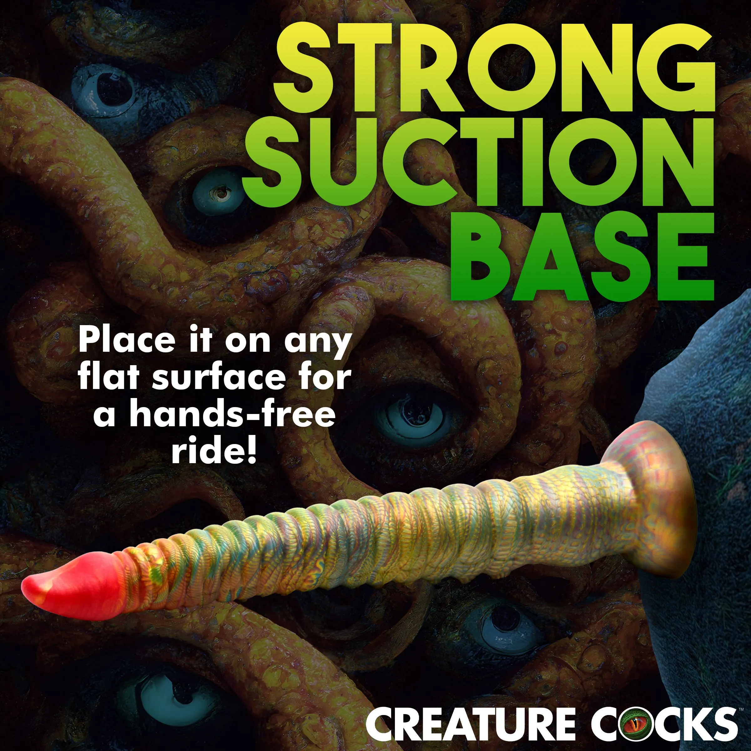 Creature Cocks Tenta-Dick Tentacle Suction Cup Dildo Anal Snake Giant Sex Toy
