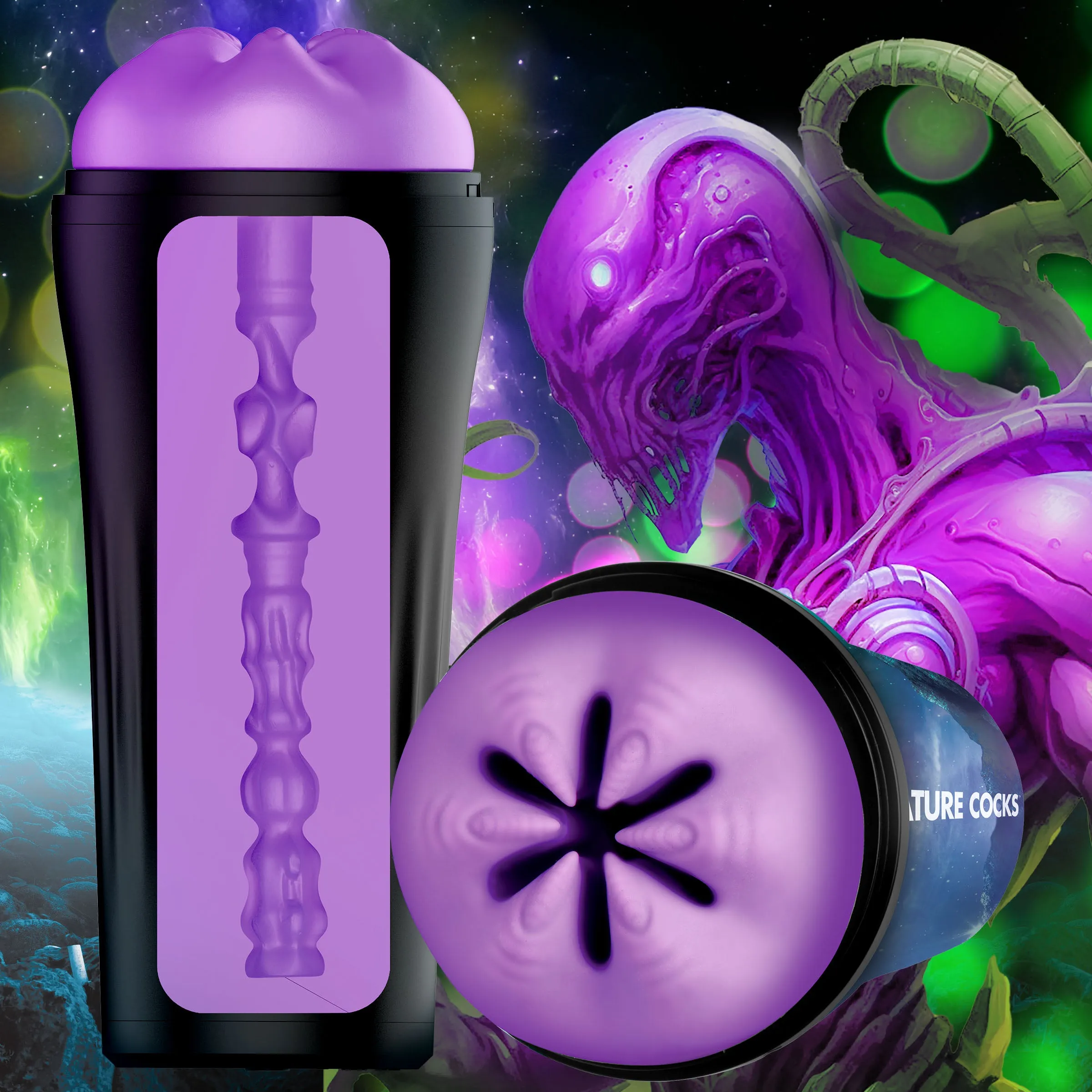Creature Cocks Wormhole Alien 3D Stroker Male Masturbator Pocket Pussy Sex Toy