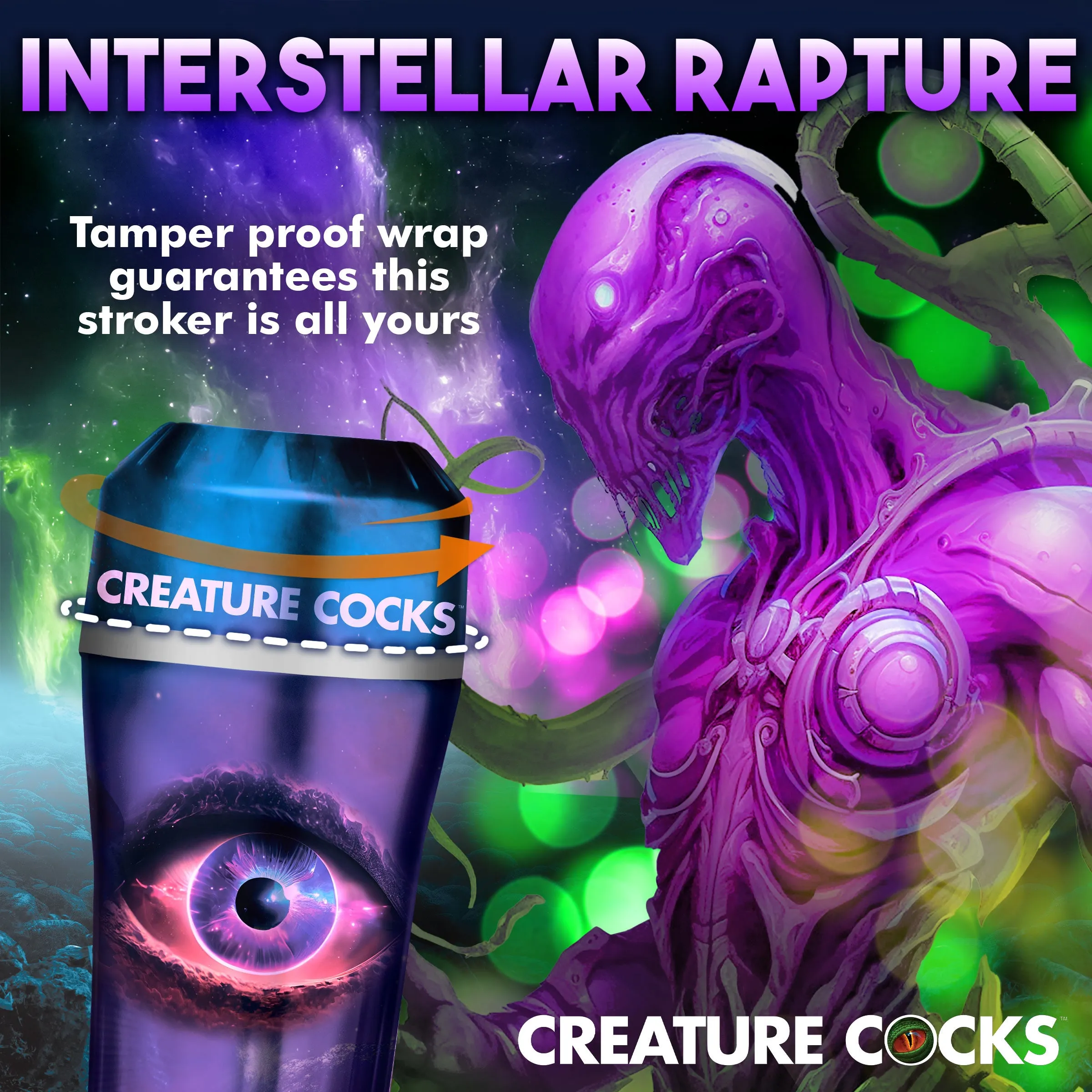 Creature Cocks Wormhole Alien 3D Stroker Male Masturbator Pocket Pussy Sex Toy