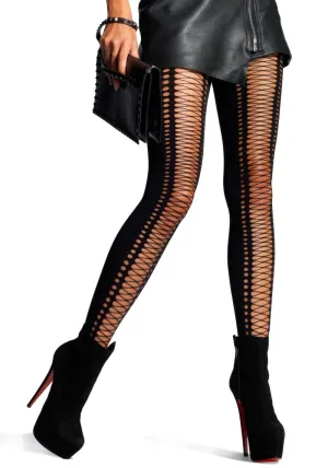 Dresuri cu sireturi. Leg Avenue. model 7925. negru. marime universala