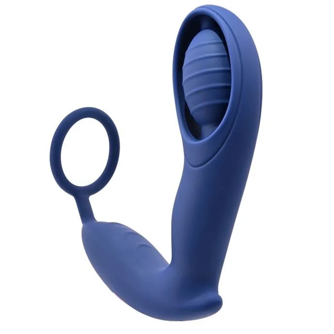 Extra Mile Vibrating Cock Ring & Anal Plug by Zero Tolerance