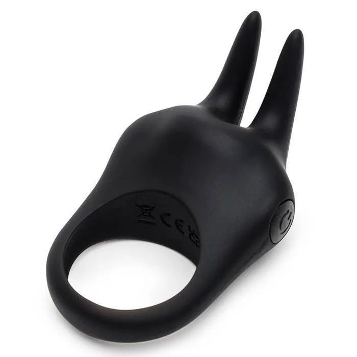 Fifty Shades of Grey - Sensation Rechargeable Vibrating Rabbit Love Ring (Black)