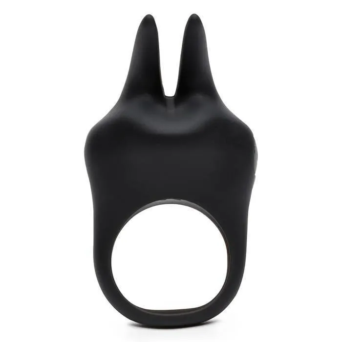 Fifty Shades of Grey - Sensation Rechargeable Vibrating Rabbit Love Ring (Black)