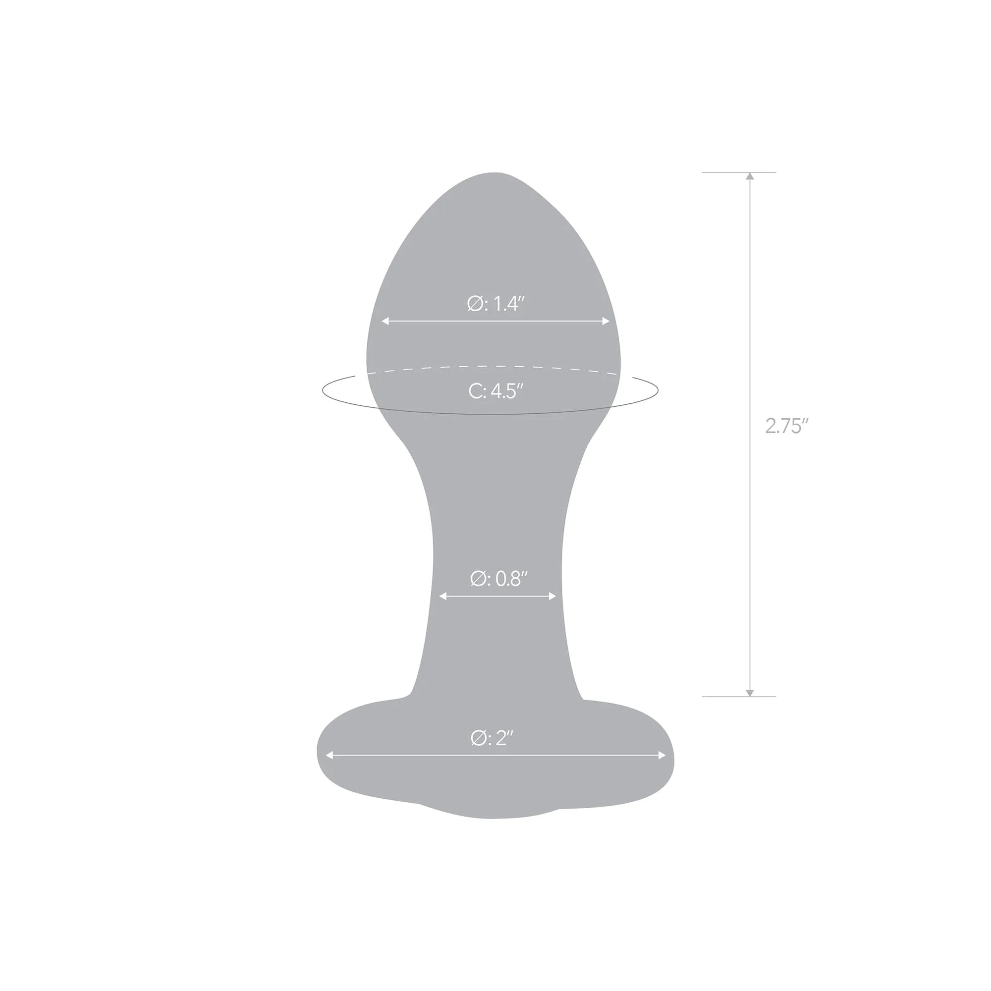 Glas - Bling Bling Glass Butt Plug 3.5 (Clear)