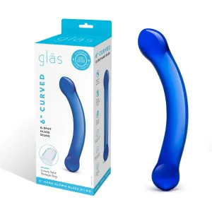 Glas - Curved G Spot Hand Blown Glass Dildo 6 (Blue)