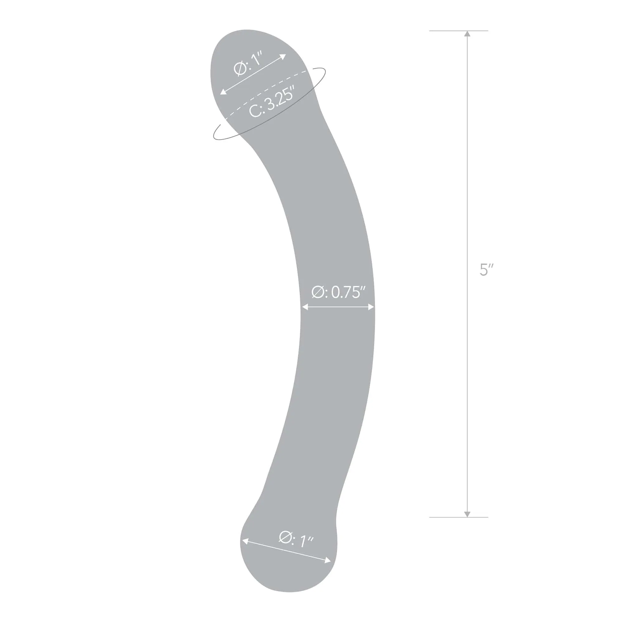 Glas - Curved G Spot Hand Blown Glass Dildo 6 (Blue)