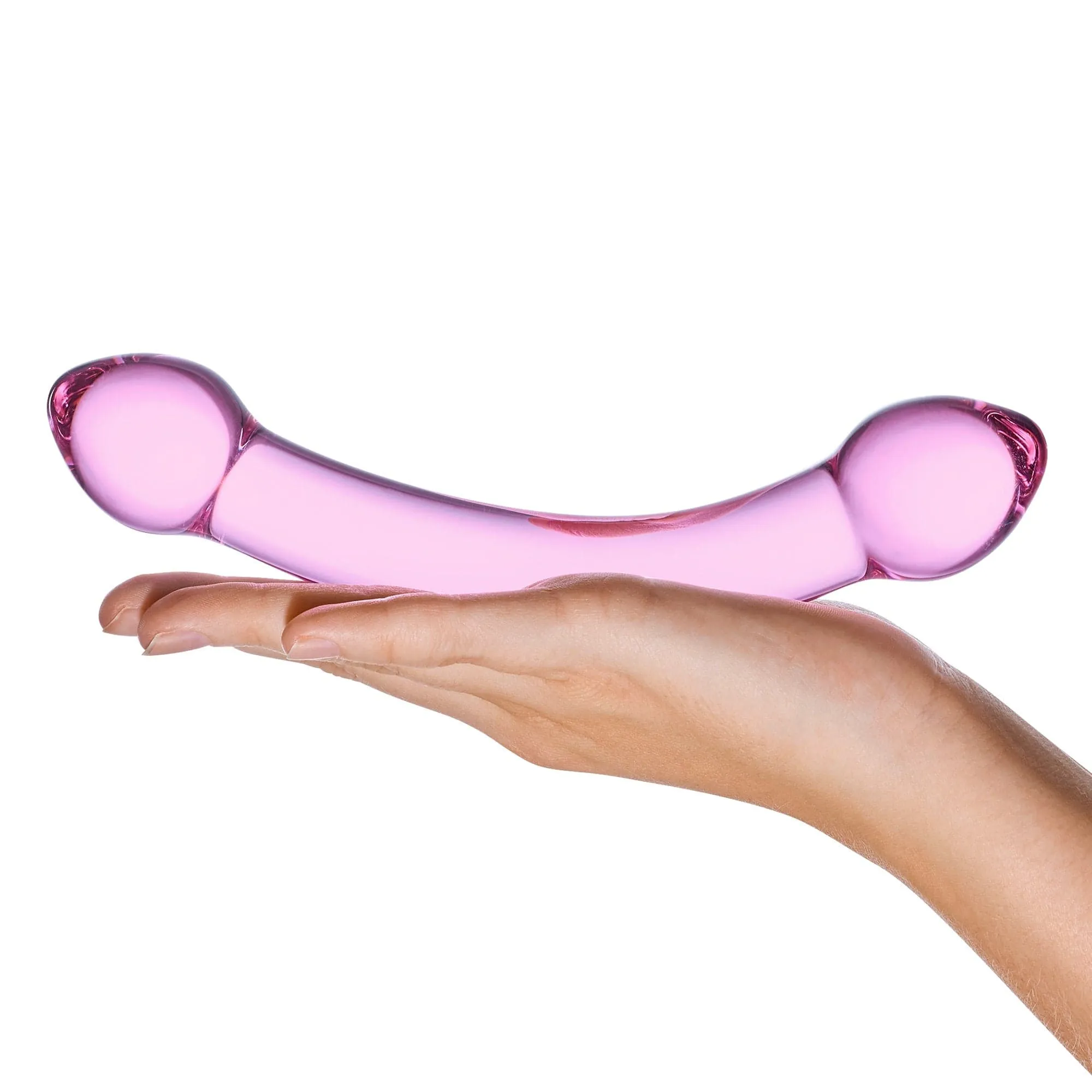 Glas - Double Trouble Hand Blown Glass Dildo 7.25 (Purple)