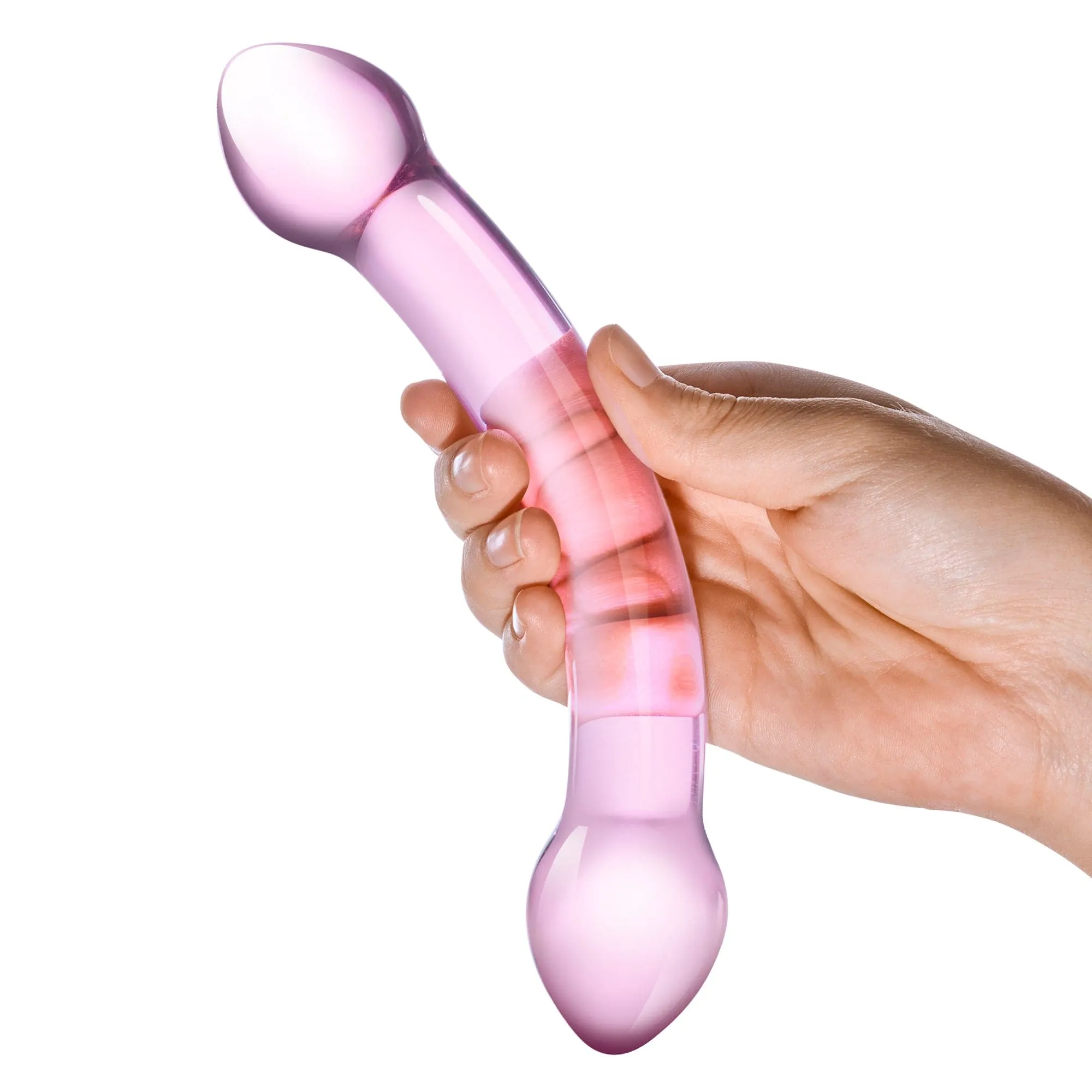 Glas - Double Trouble Hand Blown Glass Dildo 7.25 (Purple)