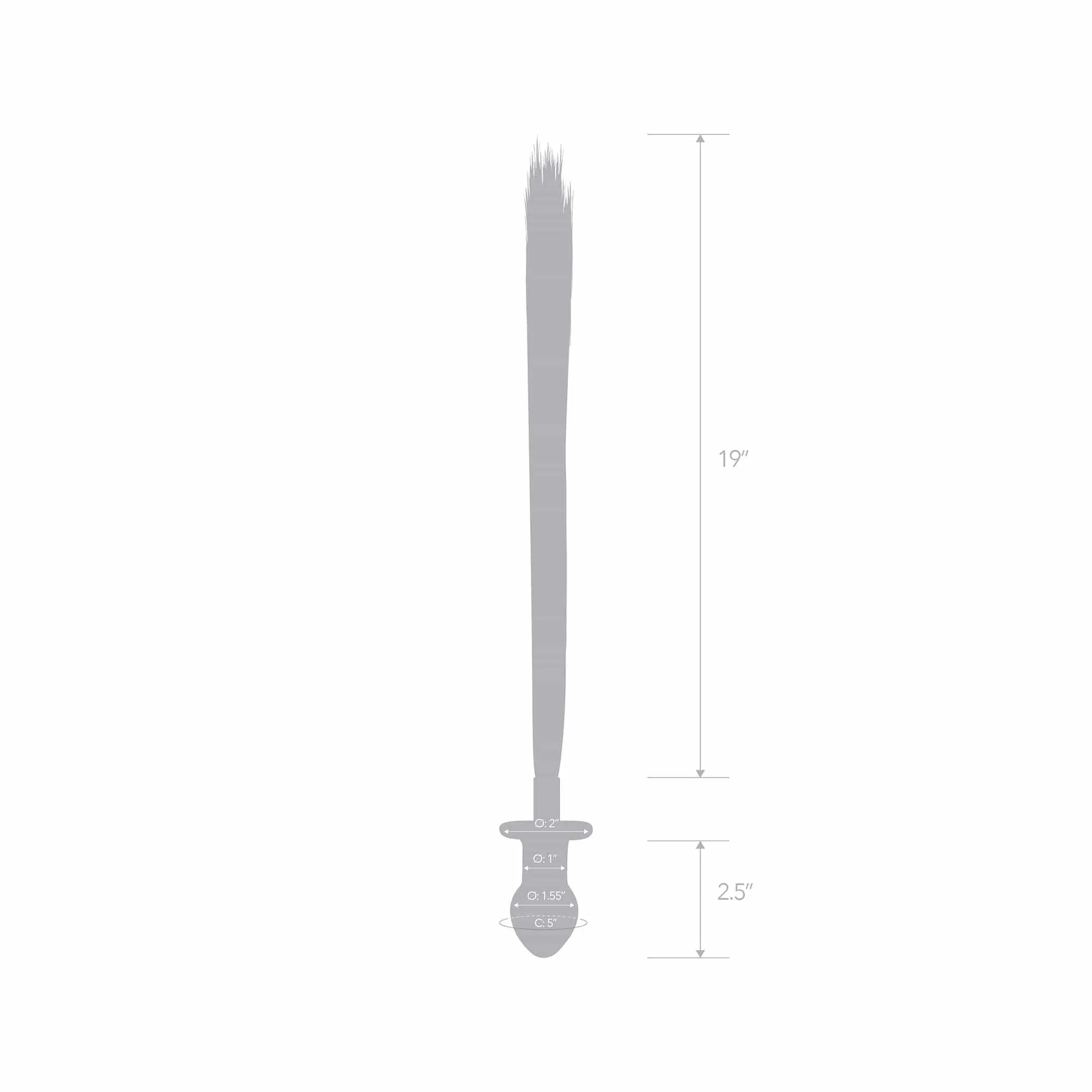 Glas - Horse Tail Glass Butt Plug 3 (Clear)