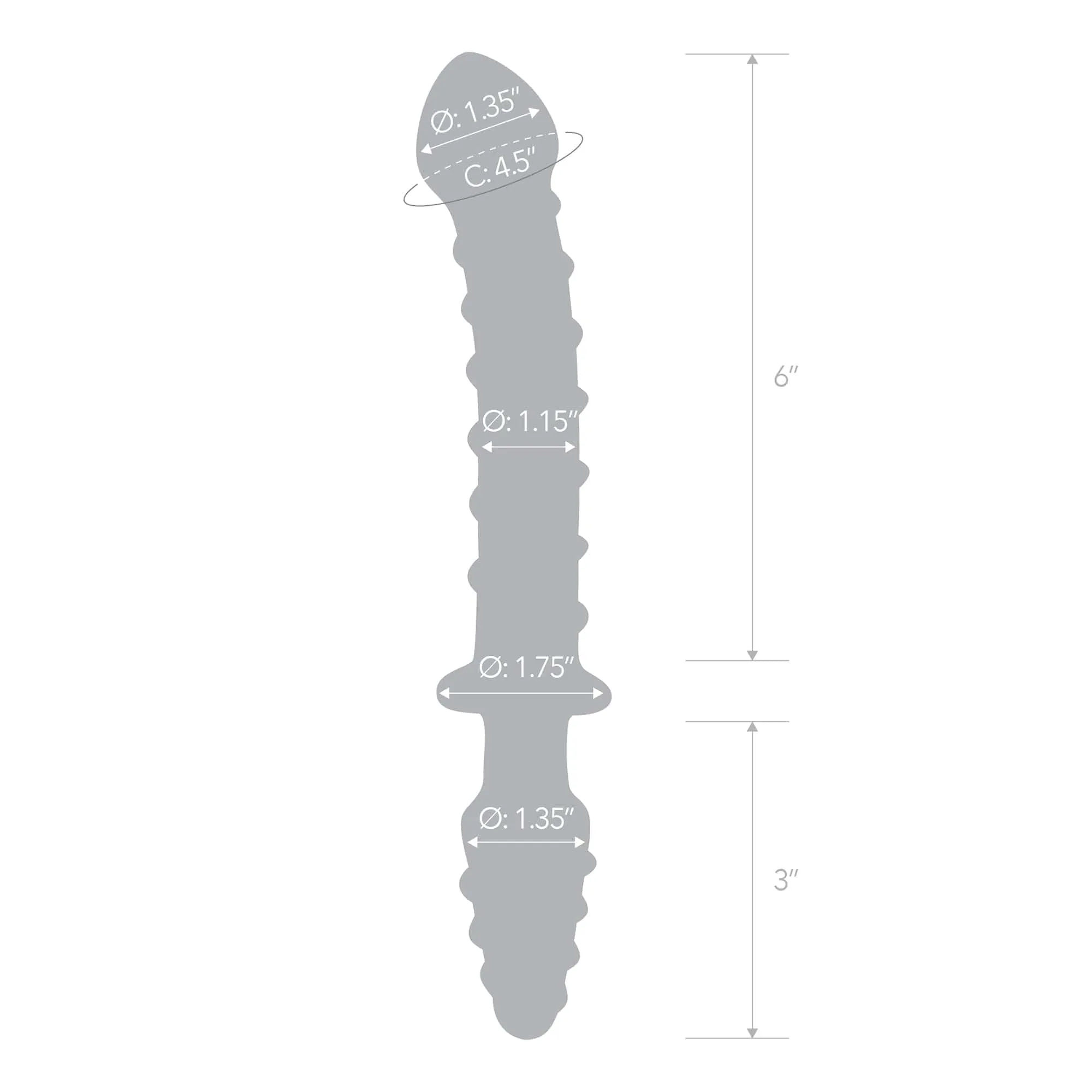 Glas - Mr Swirly Double Ended Glass Dildo and Butt Plug 10 (Clear)