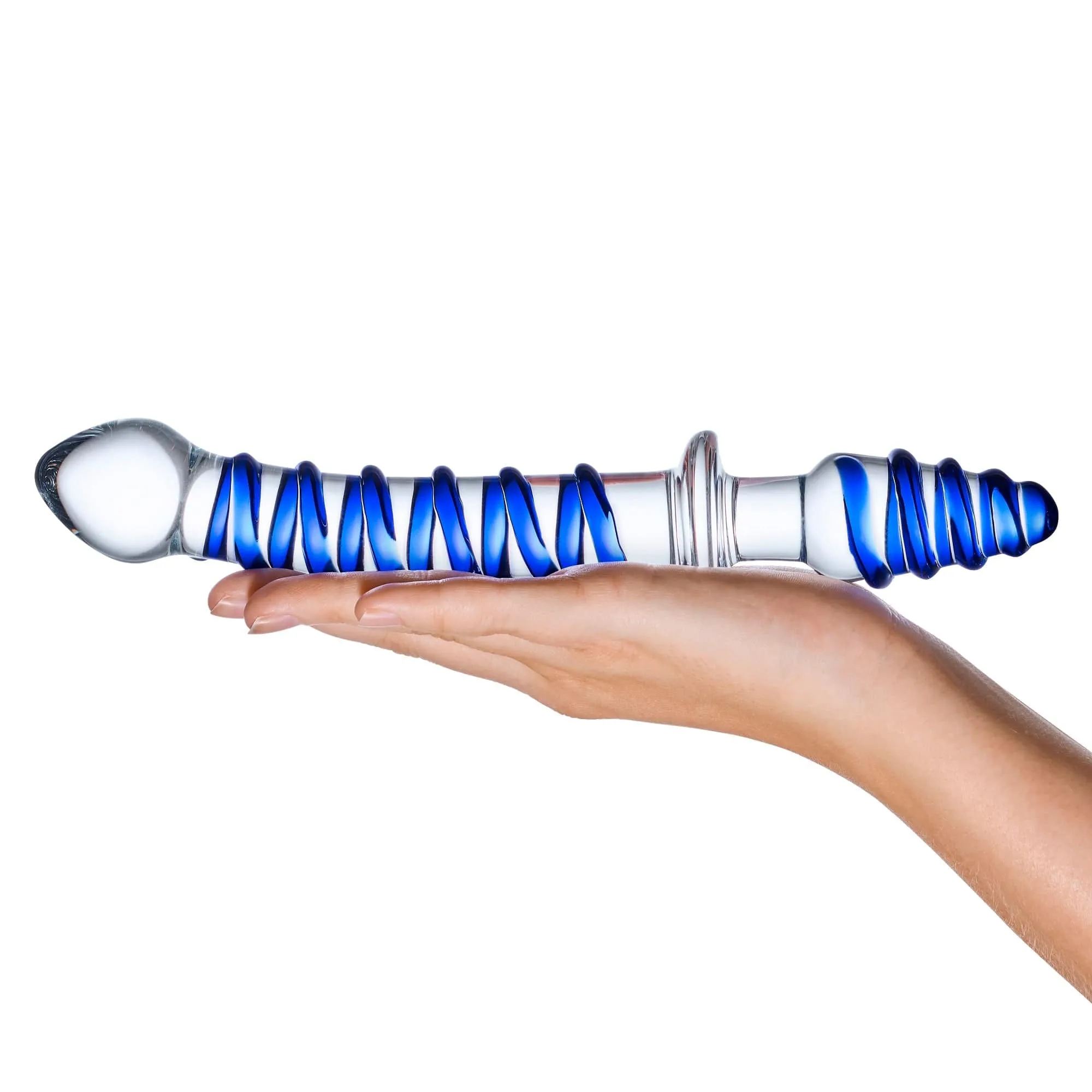Glas - Mr Swirly Double Ended Glass Dildo and Butt Plug 10 (Clear)