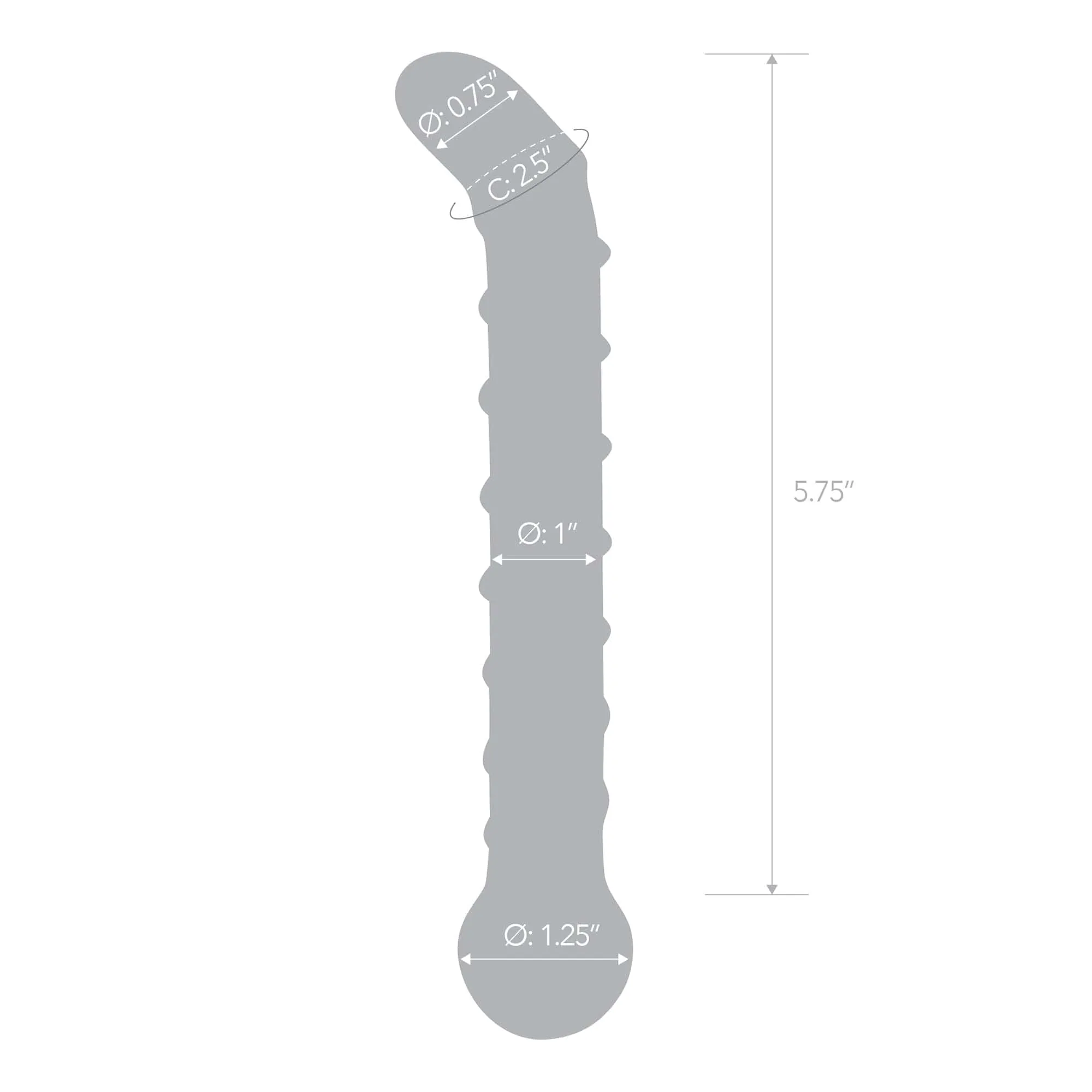 Glas - Mr Swirly G Spot Hand Blown Glass Dildo 6.5 (Clear/Blue)