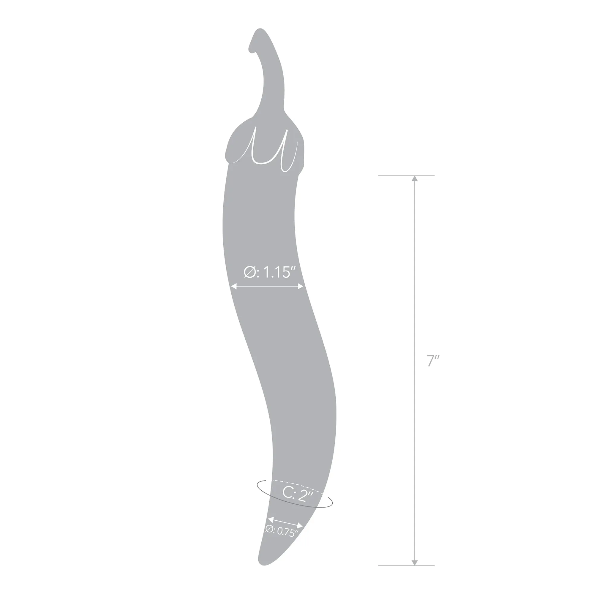 Glas - Naturals Chili Pepper Hand Blown Glass Dildo 8.25 (Clear)