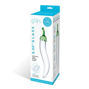 Glas - Naturals Chili Pepper Hand Blown Glass Dildo 8.25 (Clear)