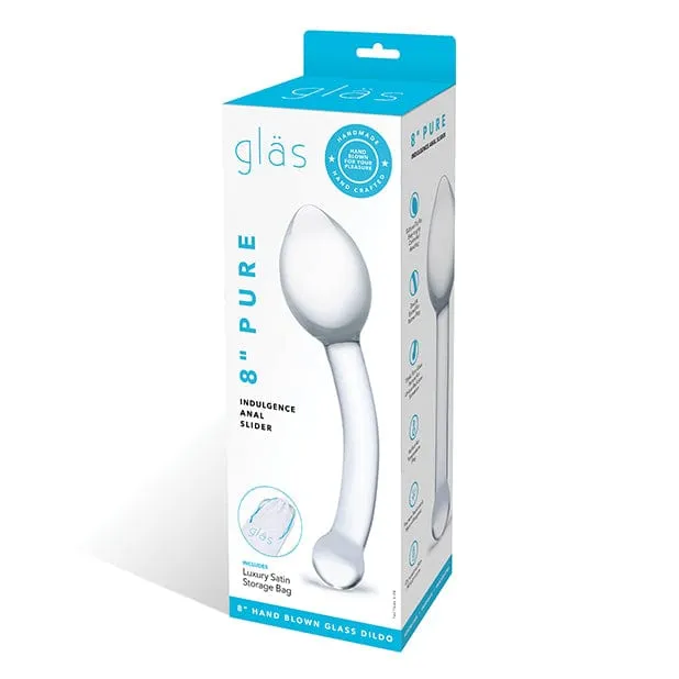Glas - Pure Indulgence Anal Slider Hand Blown Glass Dildo 8 (Clear)