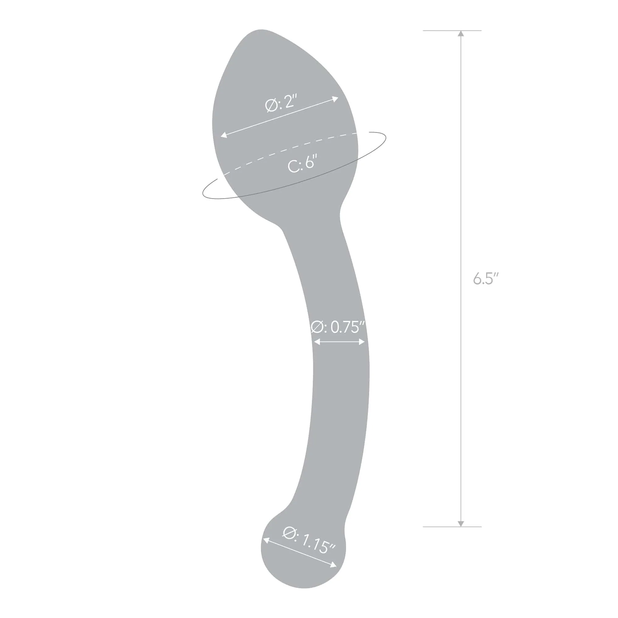 Glas - Pure Indulgence Anal Slider Hand Blown Glass Dildo 8 (Clear)