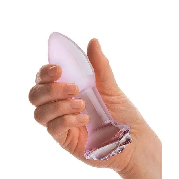 Glas - Rosebud Glass Butt Plug 5 (Pink)