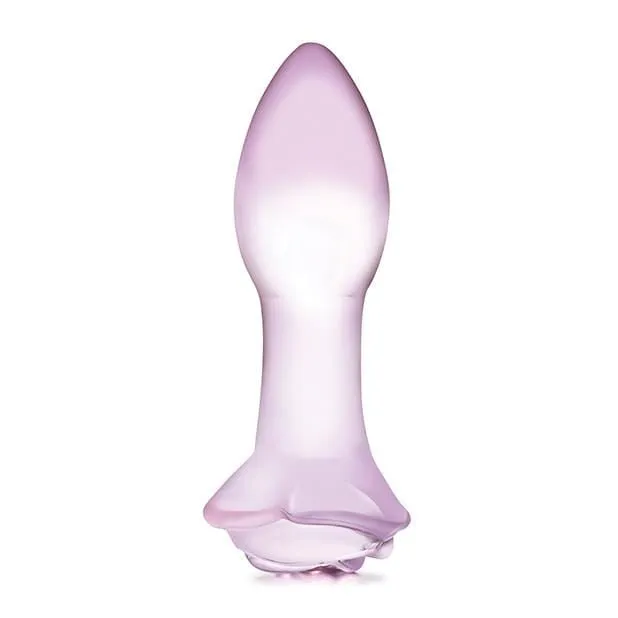 Glas - Rosebud Glass Butt Plug 5 (Pink)