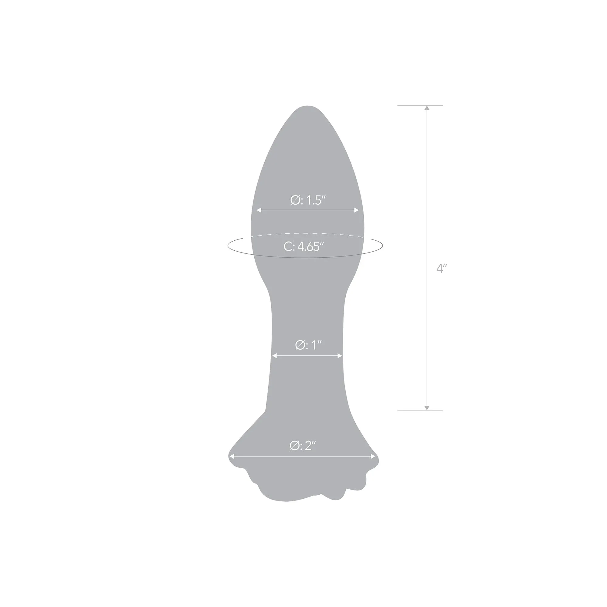 Glas - Rosebud Glass Butt Plug 5 (Pink)