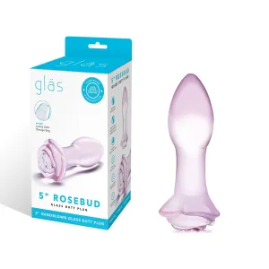 Glas - Rosebud Glass Butt Plug 5 (Pink)