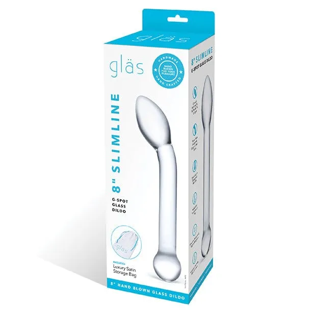 Glas - Slimline G Spot Hand Blown Glass Dildo 8 (Clear)