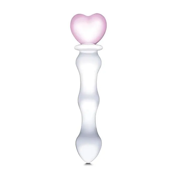 Glas - Sweetheart Glass Dildo 8 (Pink/Clear)