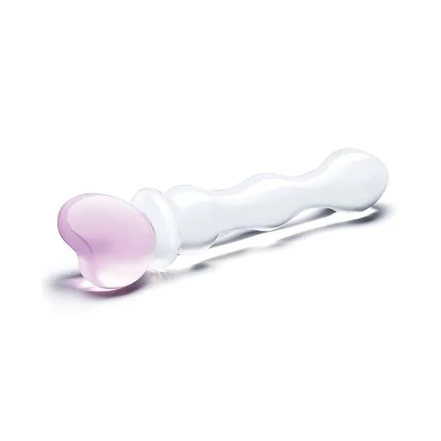 Glas - Sweetheart Glass Dildo 8 (Pink/Clear)