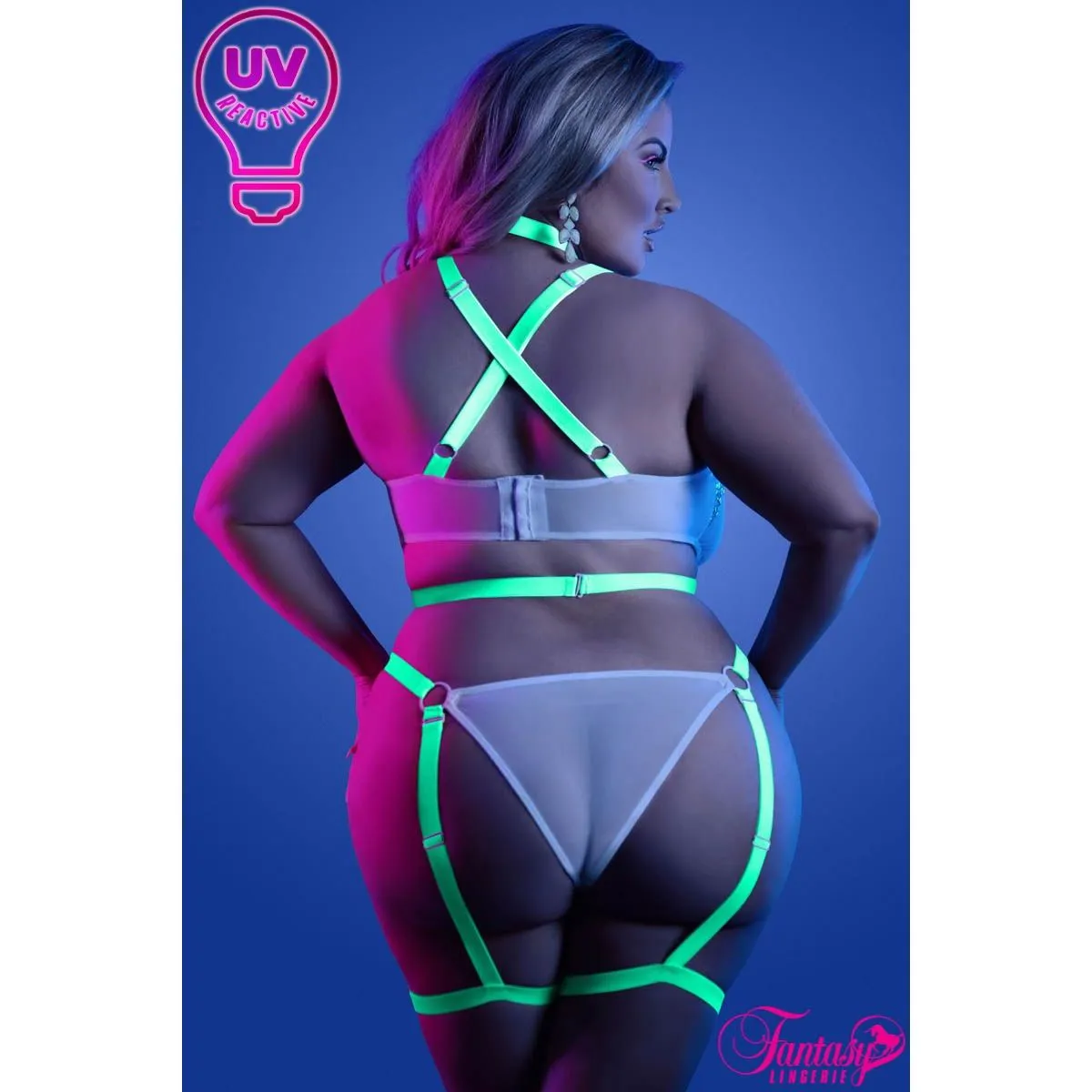 Glow Cage Teddy by Fantasy Lingerie
