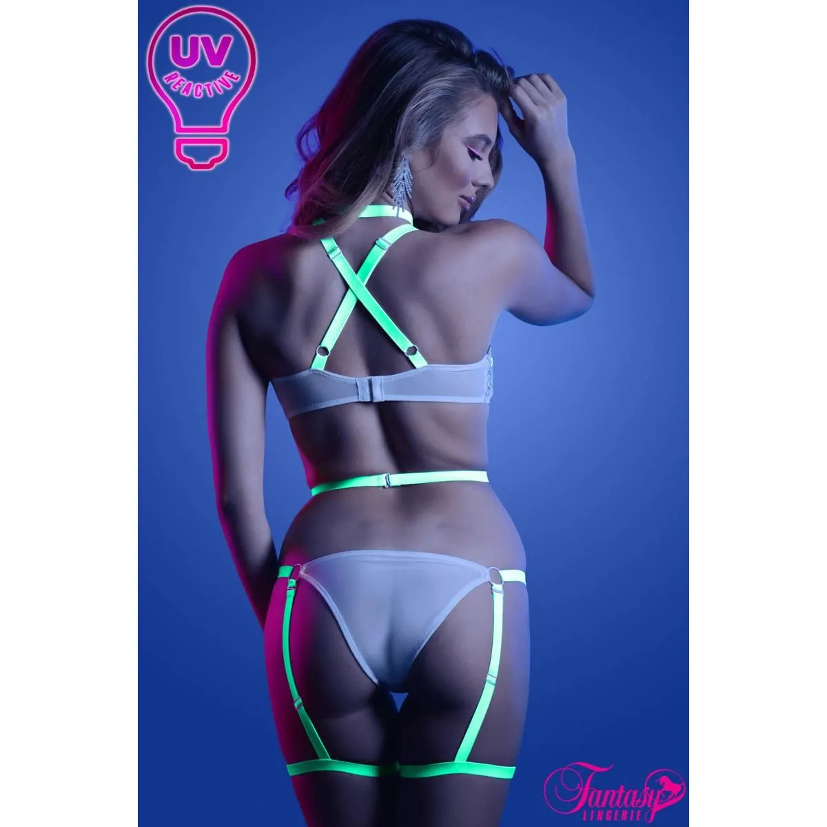 Glow Cage Teddy by Fantasy Lingerie