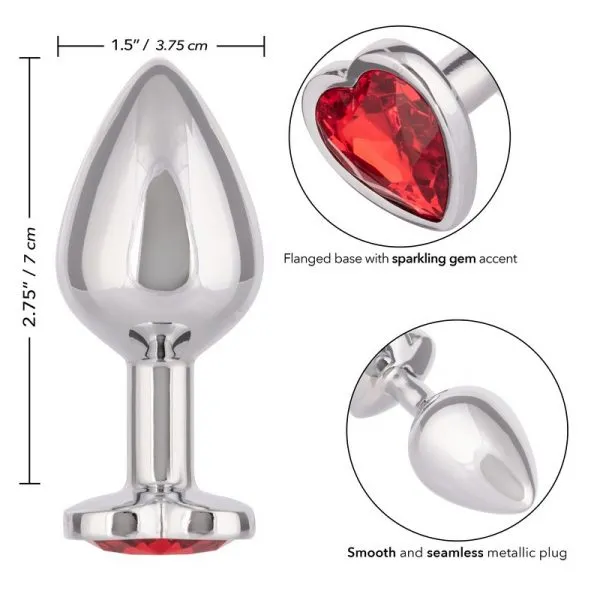 Jewel Heart Anal Plug Large by Cal Exotics