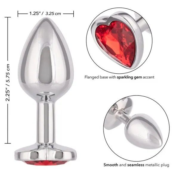 Jewel Heart Anal Plug Small by Cal Exotics
